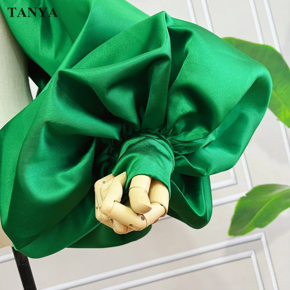 Satin Bolero | Puffy Sleeves & High Neck | Pageant & Stage