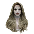 22" Brown Natural Wavy Lace Front Wig – 150% Density