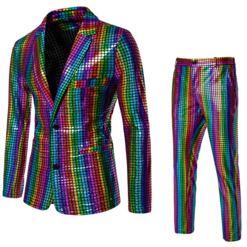 Men's Disco Suit | Metallic Shine