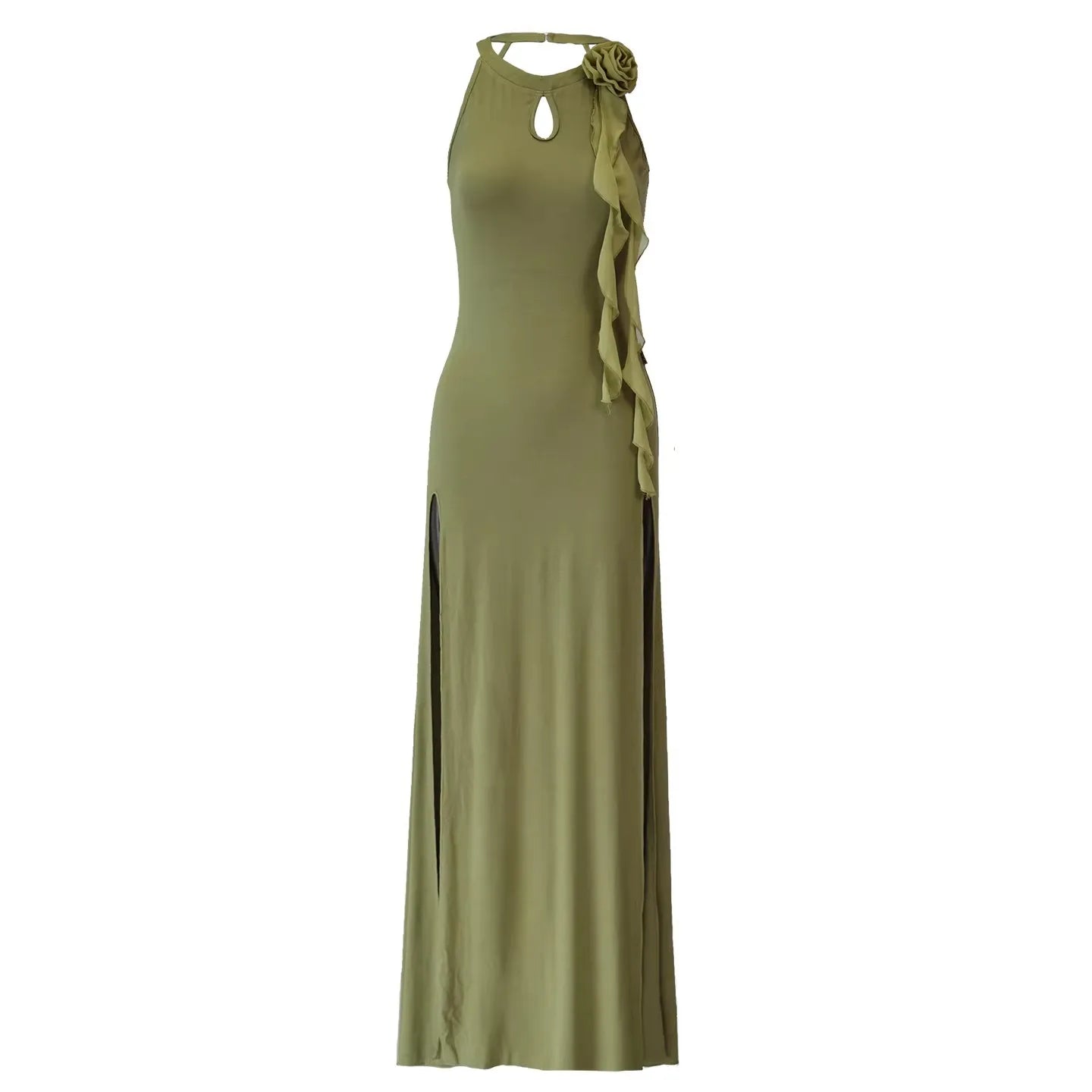 Belly Dance Modal Dress | Sleeveless Backless Maxi