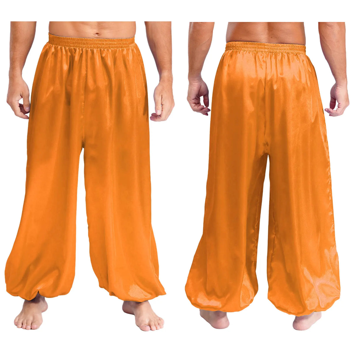 Men's Satin Dance Pants | Elastic Waist | Flowy Fit