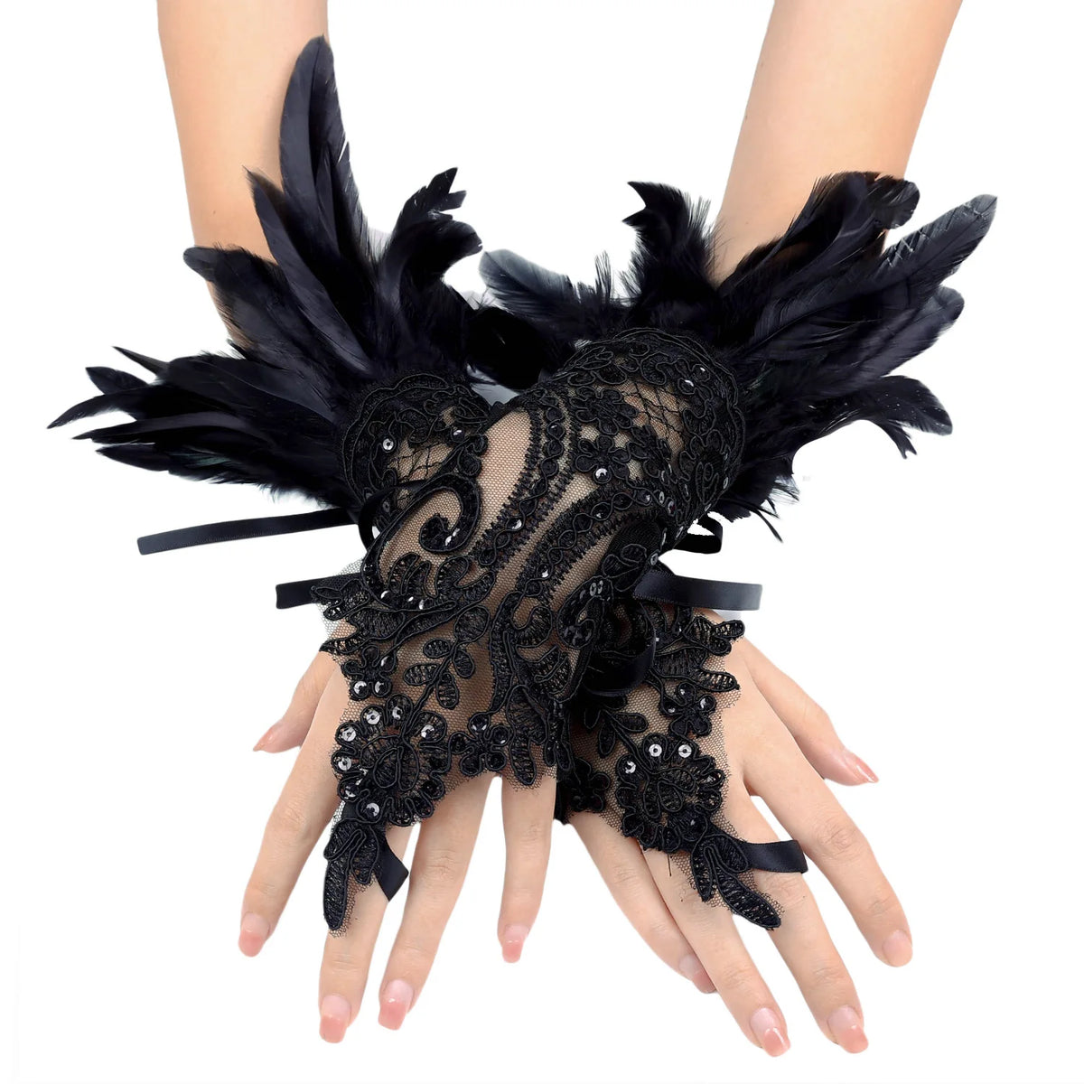 Feather Wrist Cuffs | Stage Accessory