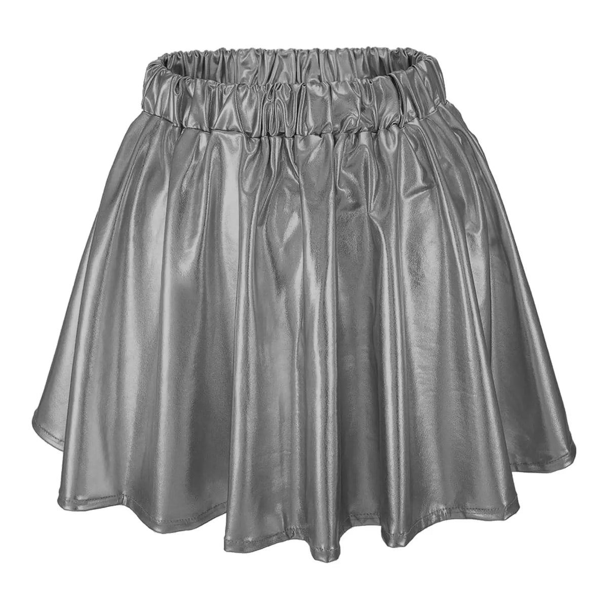 Metallic Swing Stage Skirt | Elastic Waist