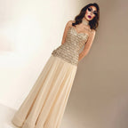 Beaded Sequin Bow Gown | Sweetheart A-Line | Floor-Length