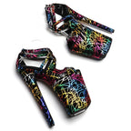 9-Inch Graffiti Platform Sandals | Open Toe | Multi-Strap