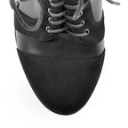 Platform Ankle Boots | Lace-Up Flock | 3" Platform