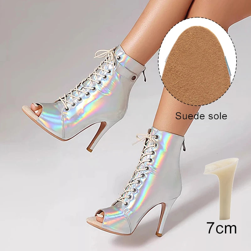 Dance Ankle Boots | Smooth Lace-Up | 7–11 cm