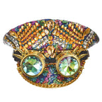 Rhinestone Military Hat | Steampunk Goggles | One Size