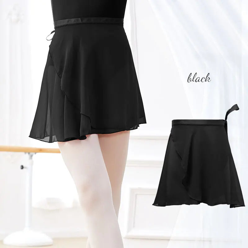Chiffon Tie-Up Ballet Wrap Skirt | 18 Colors | S–XL