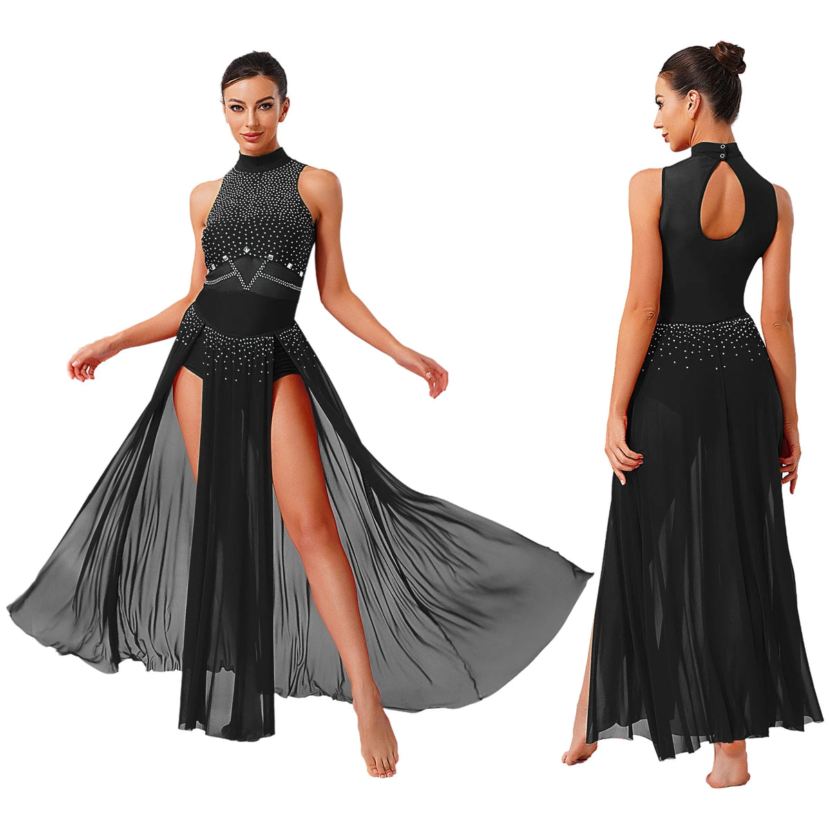 Moonlight Sequin Lyrical Dance Maxi Dress