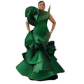 Ruffled Mermaid Gown | Satin | Plus Size