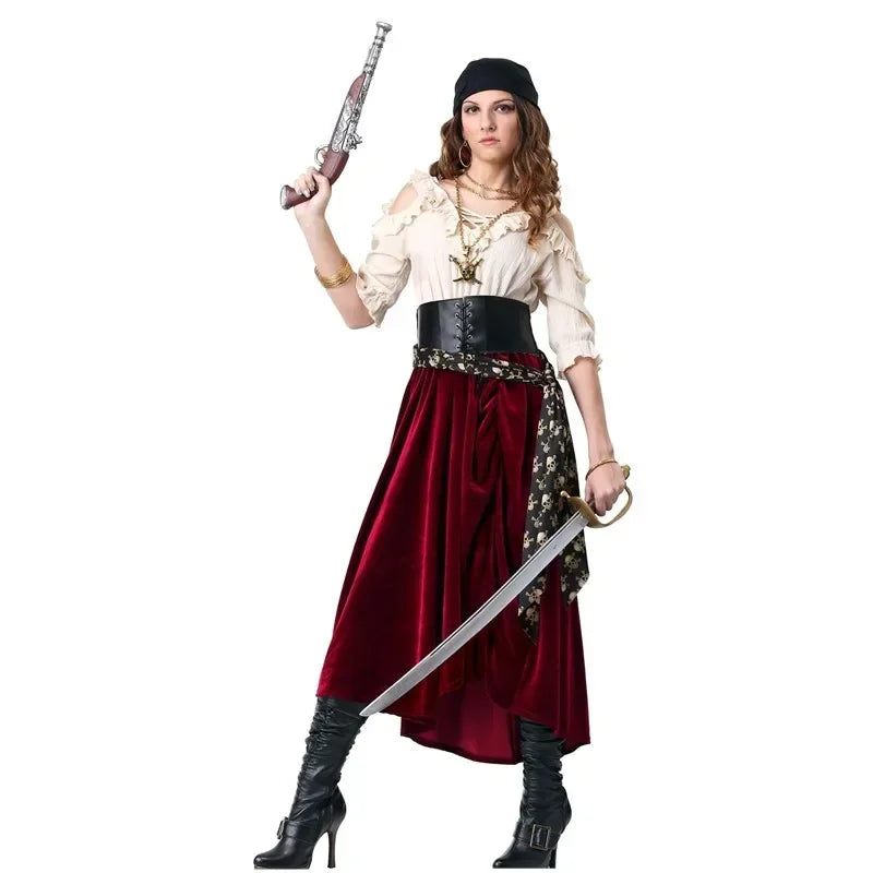Caribbean Pirate Captain Costume | 5-Piece Set | M–XL