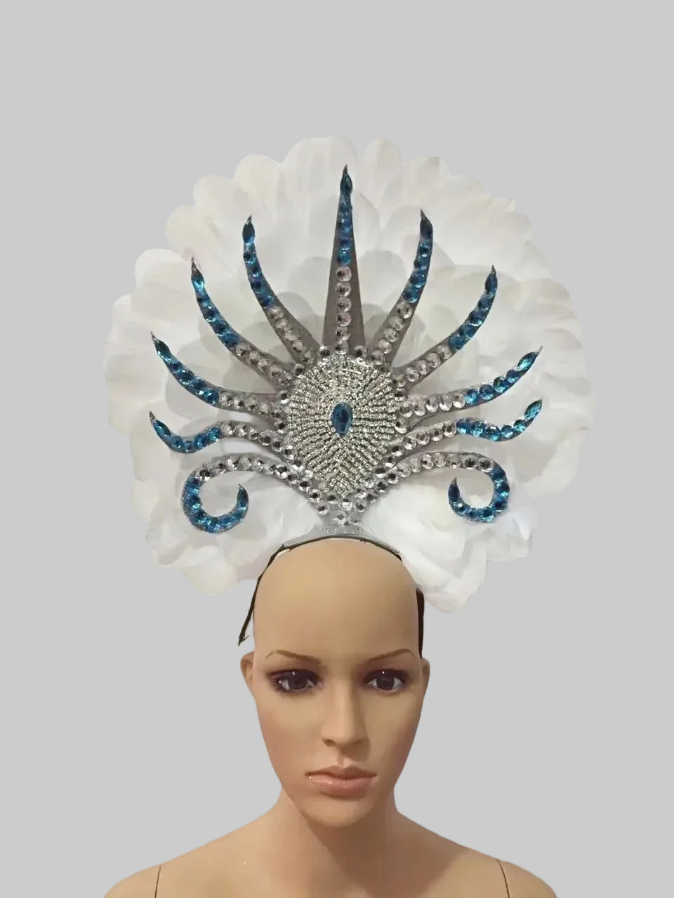 Feather Headdress - Samba Carnival Performance Headpiece
