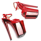 23cm Open Toe Platform Pole Dance Sandals - 9 Inch High Heels