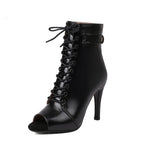 Dance Ankle Boots | Smooth Lace-Up | 7–11 cm