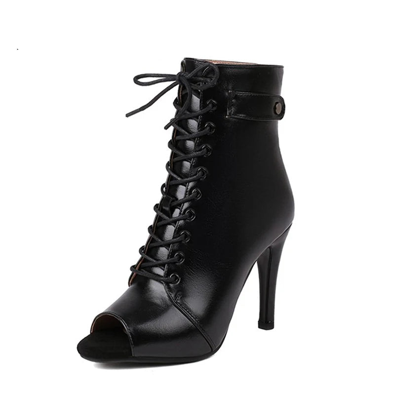 Dance Ankle Boots | Smooth Lace-Up | 7–11 cm