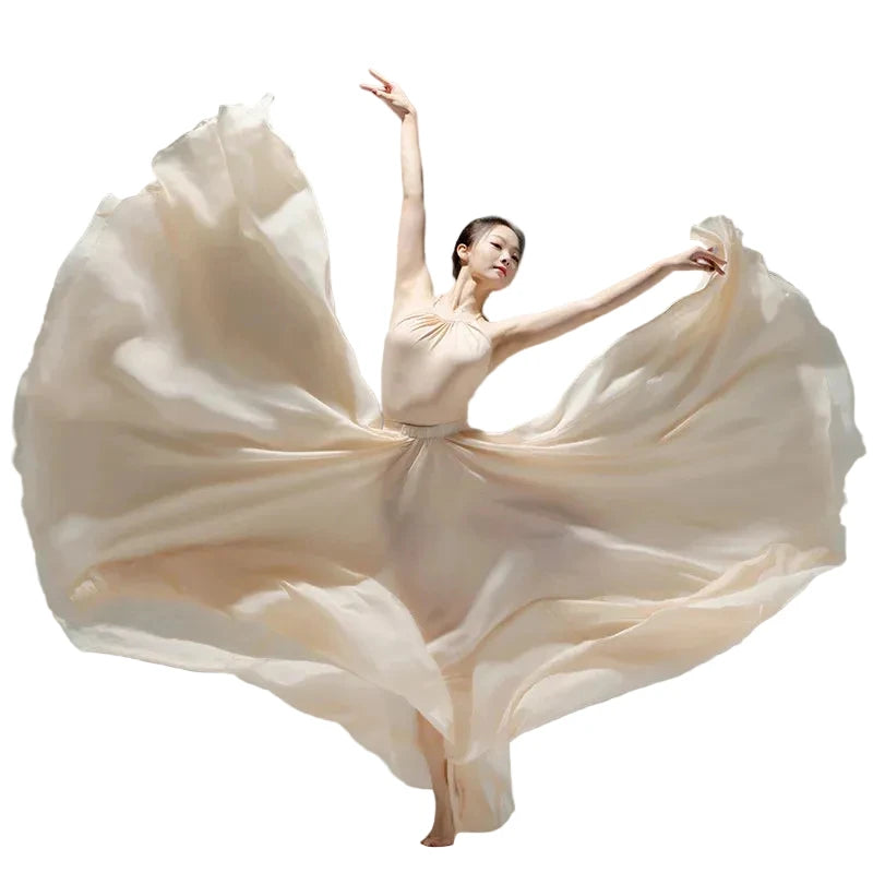 720° Full-Circle Chiffon Dance Skirt | Ballet & Latin | 5 Colours