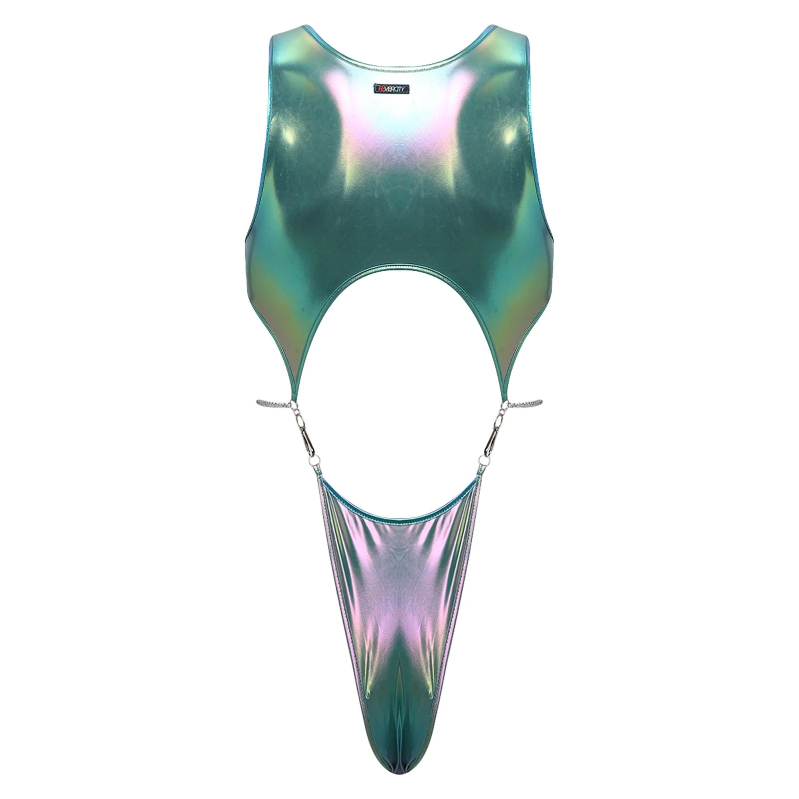 Men's Metallic Cutout Bodysuit Monokini | 2 Colors