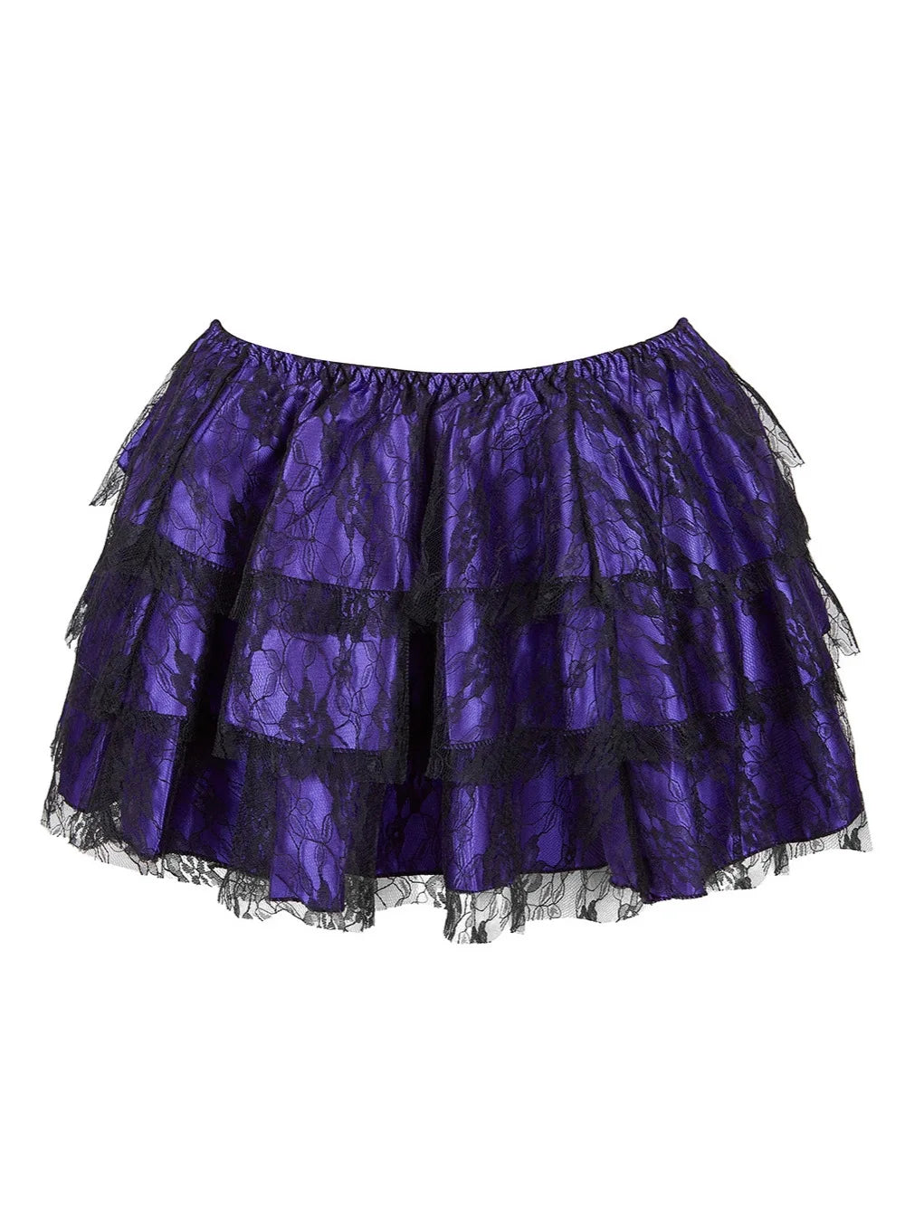 Gothic Ruffle Mini Skirt | Lace Layers