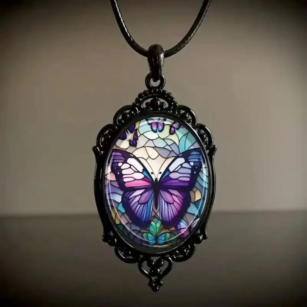 Gothic Glass Cameo Pendant Necklace | Sun Moon Witch | 7 Designs