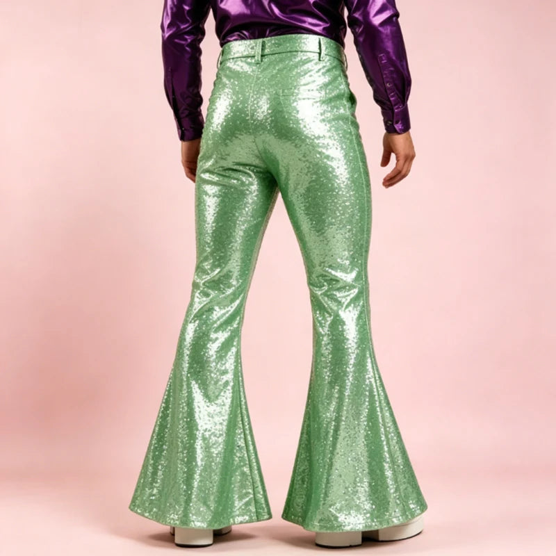 Men's Sequin Pants | Disco Bell-Bottoms