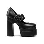 Platform Mary Jane Pumps | Chunky Square Heel