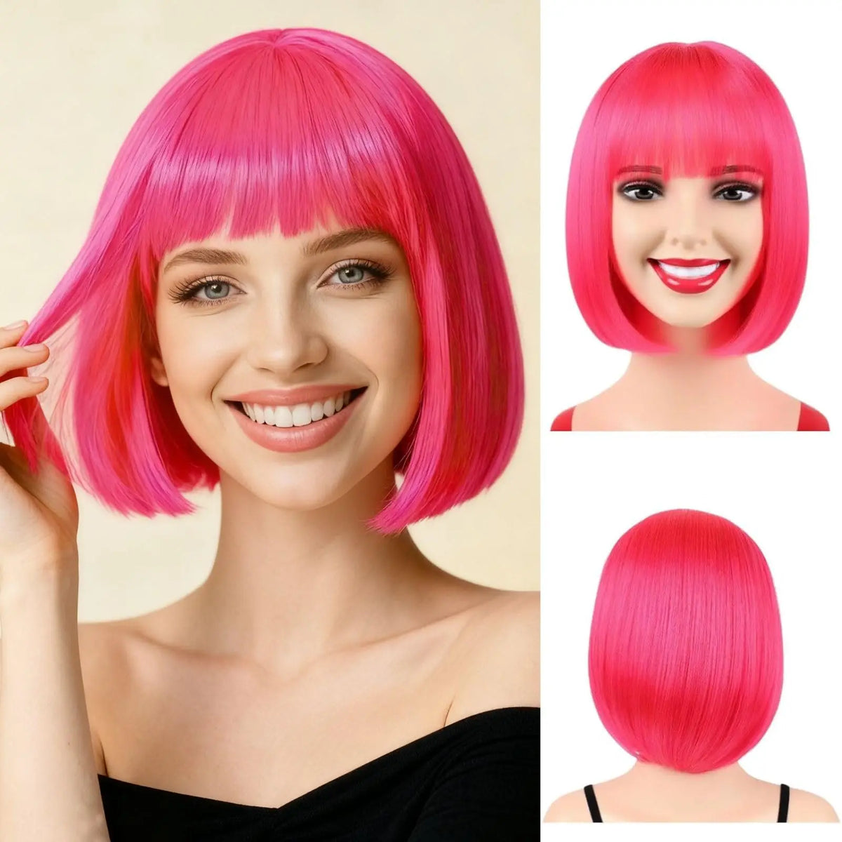 Straight Bob Wig | Full Bangs | 12 Inch