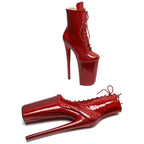 10-Inch Shiny Ankle Boots - Platform Dance Boots