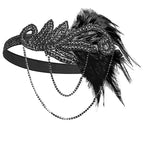 1920s Flapper Headband | Crystal & Feather