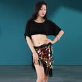 Belly Dance Top & Sequin Hip Wrap Set | Fringe Skirt