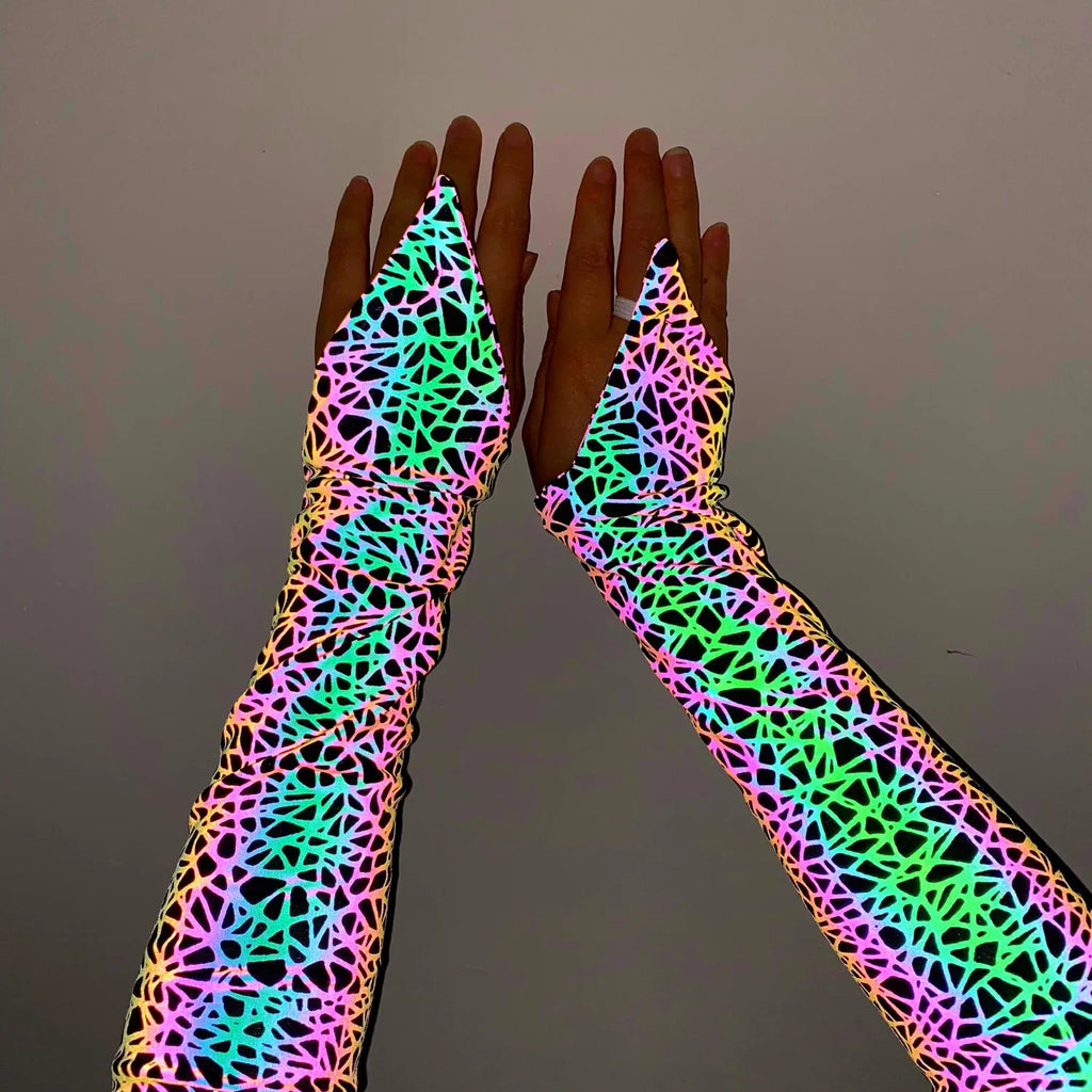 Holographic Reflective Arm Sleeves | Festival & Rave Accessory | 5 Prints