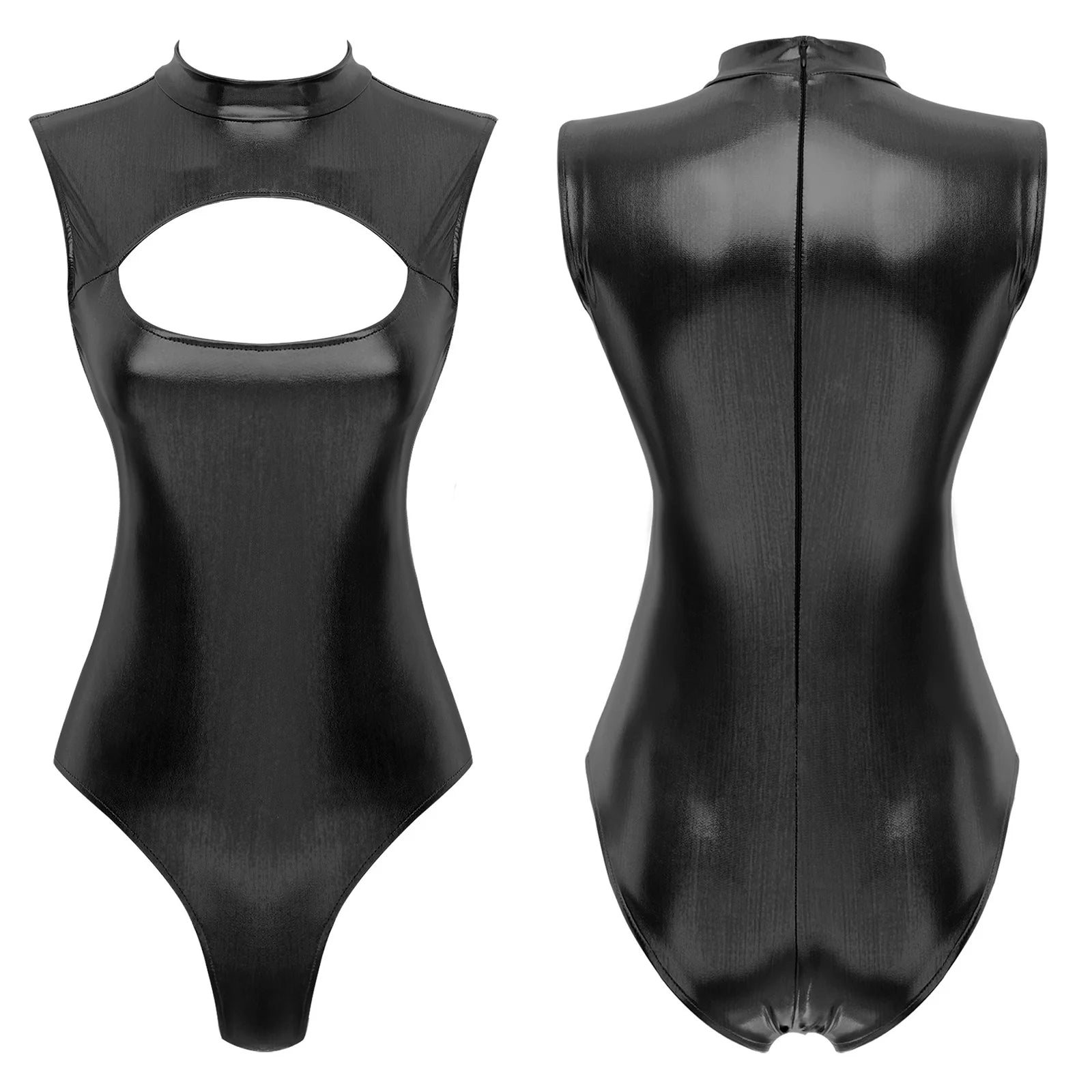 Metallic Cut-Out Bodysuit | Festival Rave Leotard