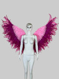 Rhinestone Feather Wings - Handmade Samba Carnival Performance Wings