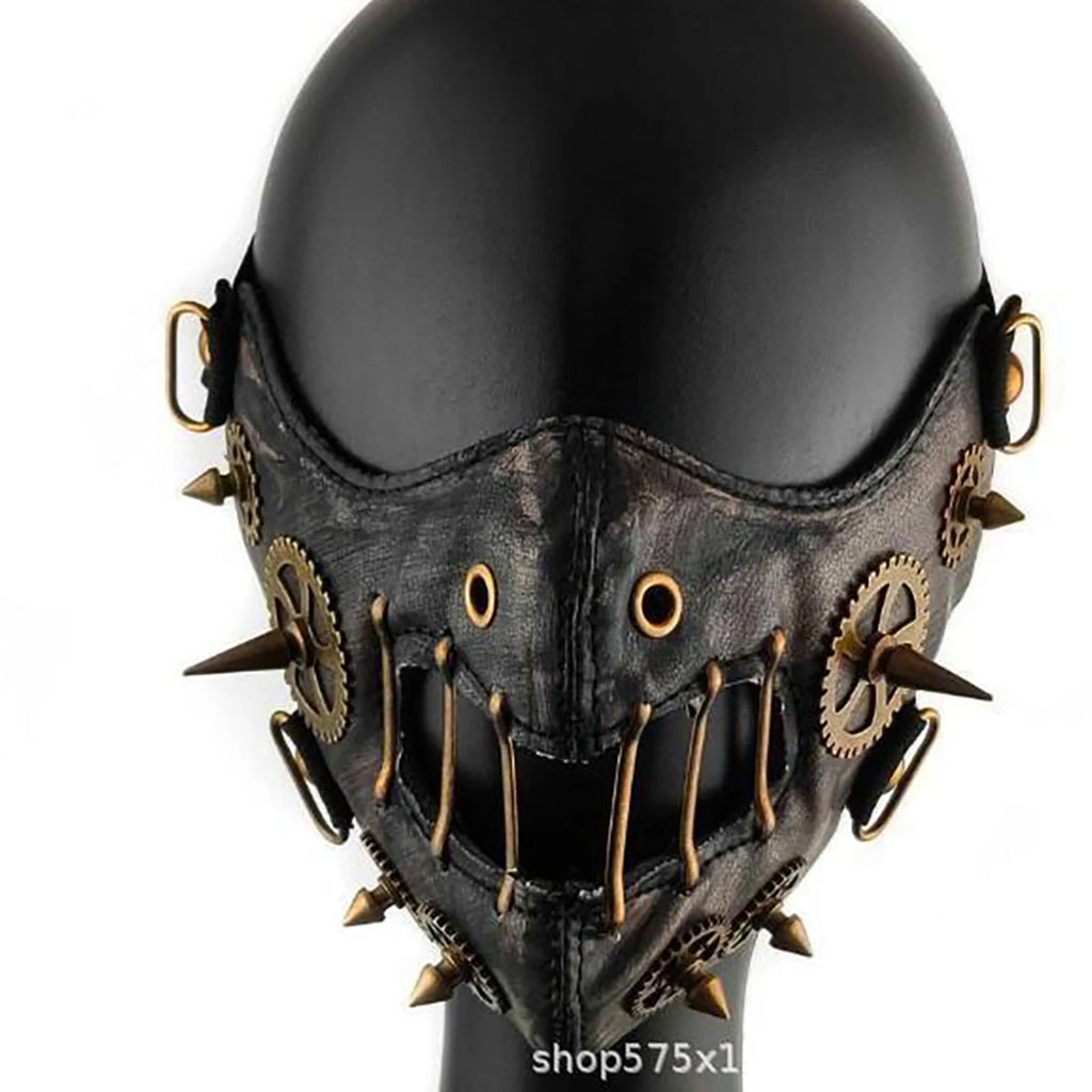 Steampunk Half-Face Mask | Gear & Spike | 10 Styles