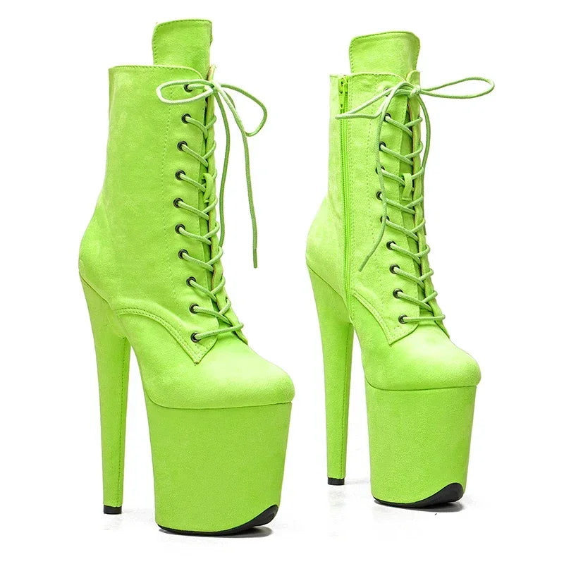 Extreme 20cm Ankle Boots - 8" Platform Pole Dance Heels