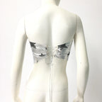 Metal Sequin Bandage Tube Top Off-Shoulder