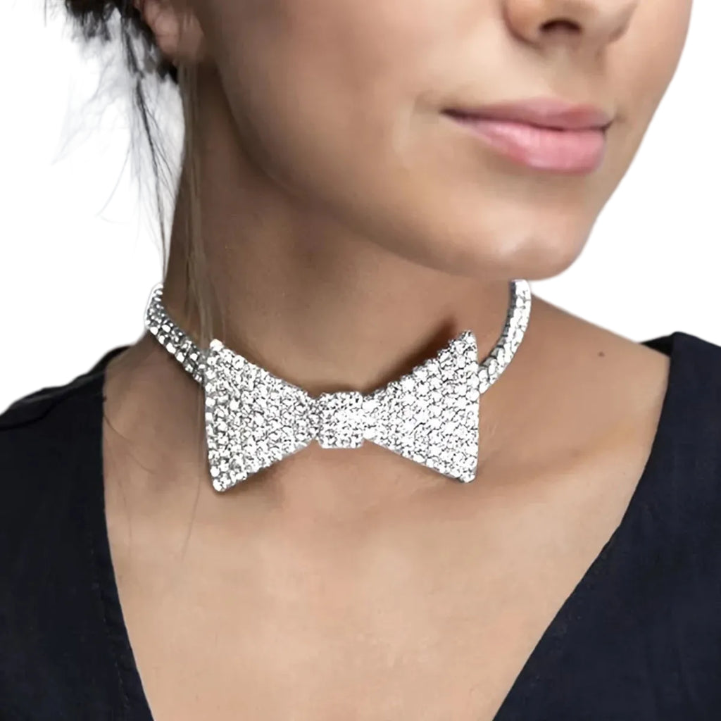Rhinestone Choker | Bow Tie