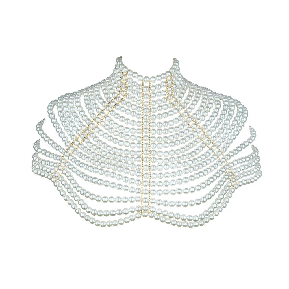 Pearl Shoulder Body Chain | Collar & Shawl