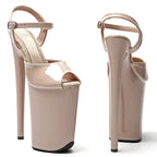 9-Inch Patent Open-Toe Platform Sandals
