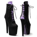 8-Inch Two-Tone Platform Ankle Boots