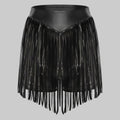 Metallic Fringe Performance Shorts - High Waist Stage Dance Hot Pants