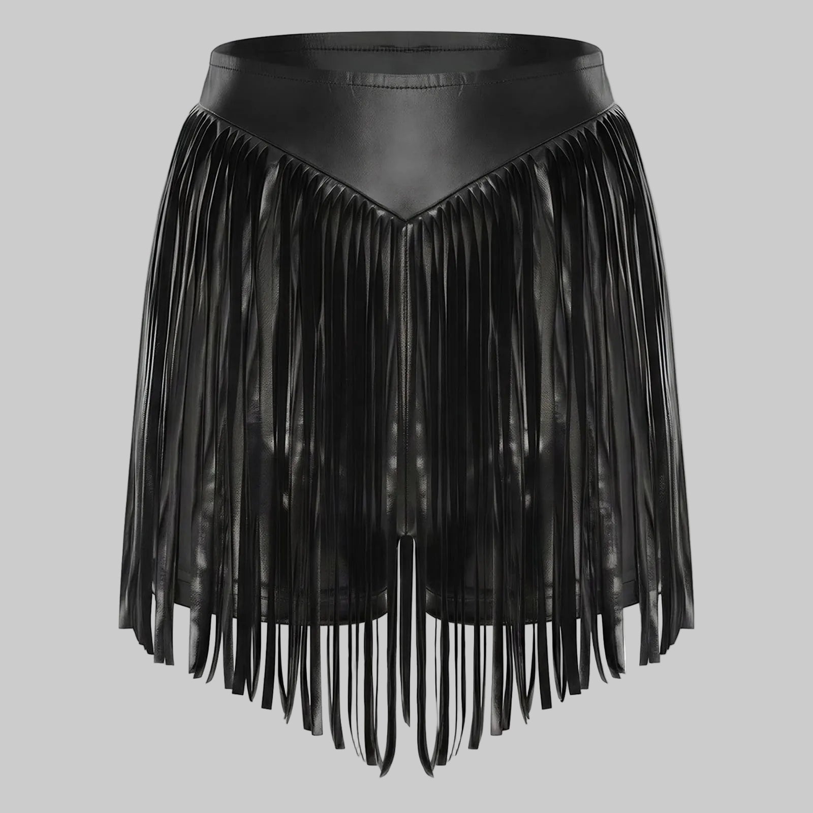 Metallic Fringe Performance Shorts - High Waist Stage Dance Hot Pants