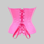 Pink PU Leather Overbust Corset