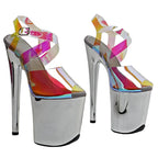 Holographic Platform Sandals - 20cm Pole Dance Heels