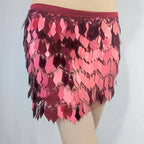Fish Scale Paillette Wrap Mini Skirt | Holographic Sequin | Festival & Go-Go | 6 Colours