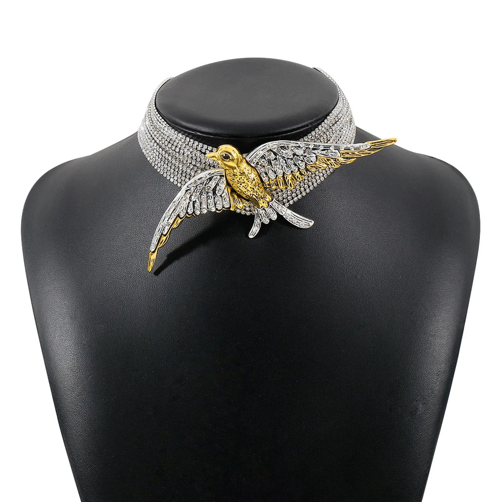 Rhinestone Choker | Swallow Wings