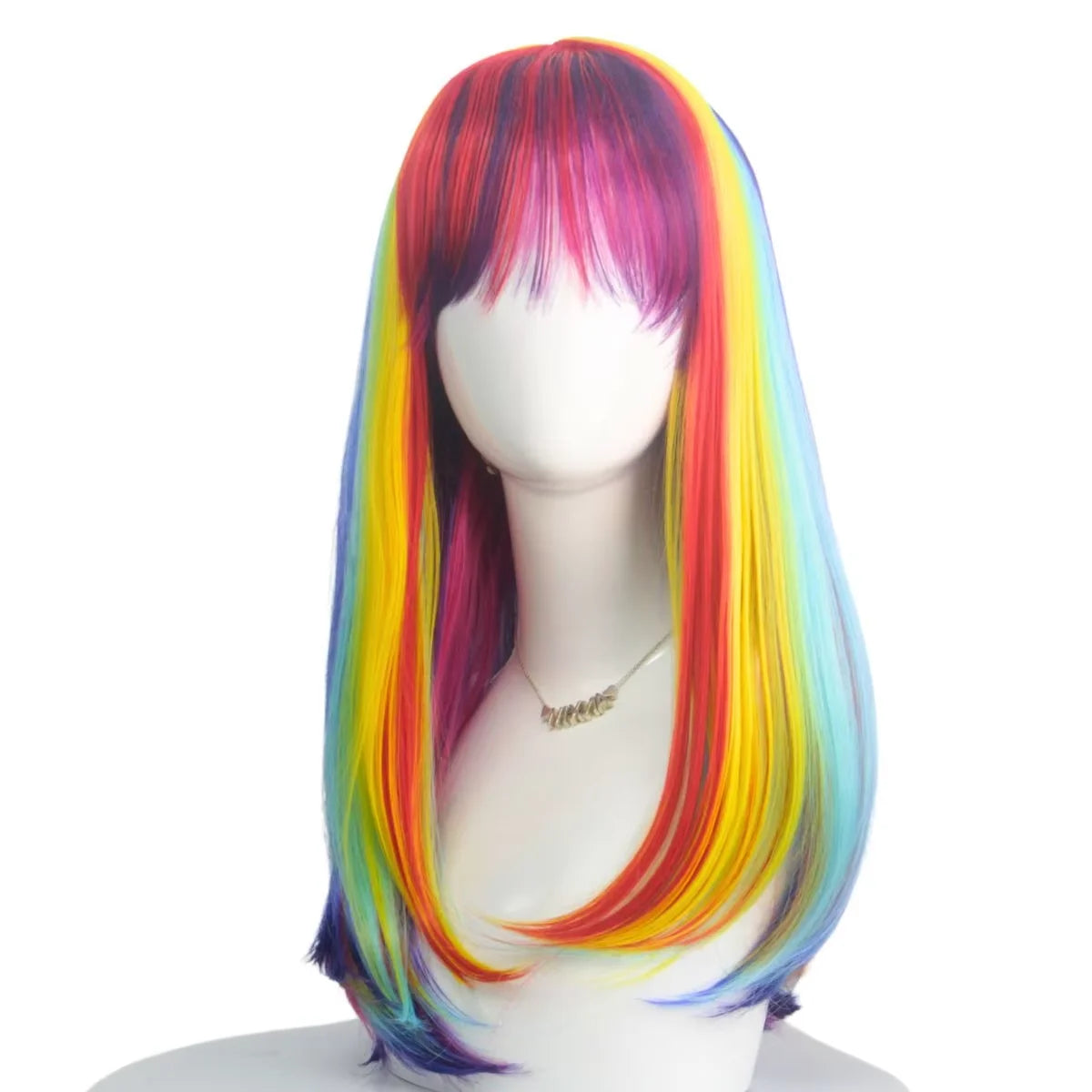 Rainbow Straight Wig | Bangs | Pride & Stage