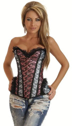 Floral Lace Corset | Overbust Fit | Red