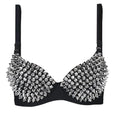 Spike Stud Rhinestone Bra Top | Punk Stage Costume
