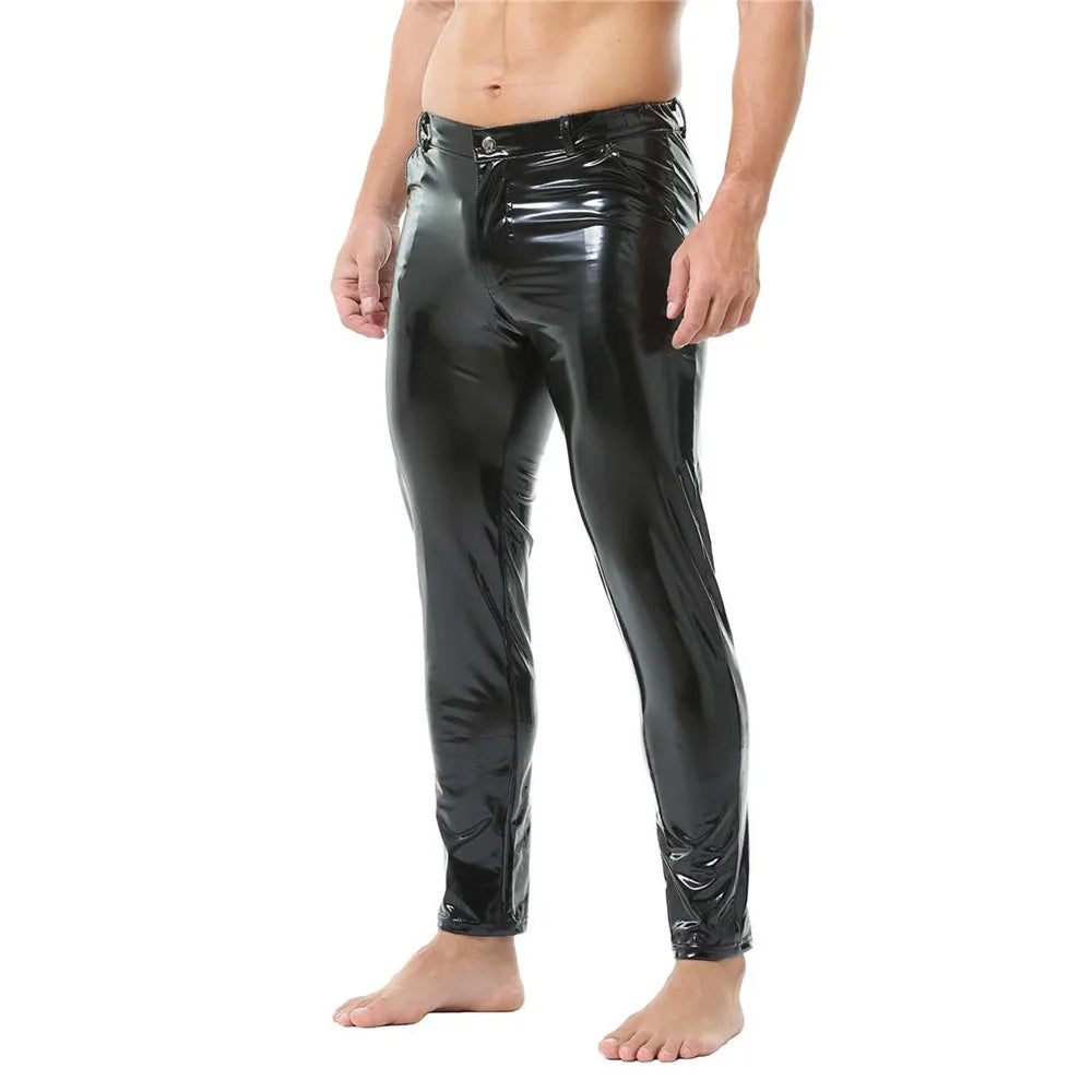 Men’s Faux Leather Pants | Wet Look
